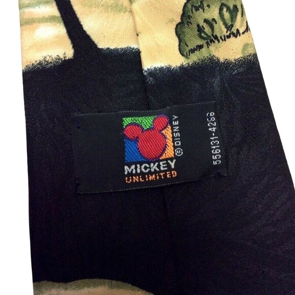 Disney Mickey Mouse Unlimited Golfer Neck Tie Black Green Polyester - Picture 4 of 5